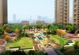 园林占总面积一半，楼间距超100米，另外小区带菜场