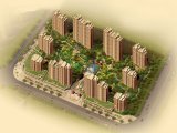 以瑞士风情园林景观为蓝本，将景观融入建筑中