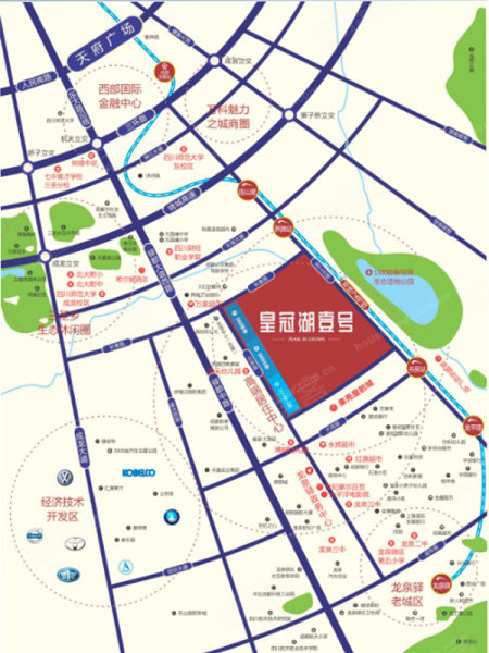 成都皇冠湖壹号 交通图 35 成都58安居客 -皇冠湖壹号高清图片